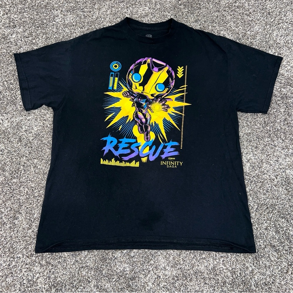 Official Marvel Studios Infinity Saga Rescue Black T-shirt XL Pepper Potts Pop!